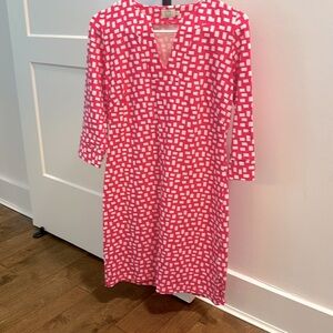 Light weight dress pink and white